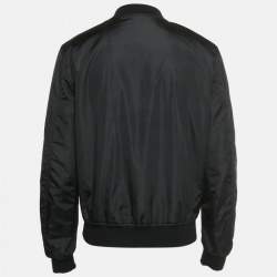 Pre Owned Gucci Black Monogram Nylon Reversible Jacket L