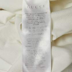 Pre Owned Gucci White Original Logo Print Cotton Oversize T-Shirt M