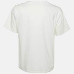Pre Owned Gucci White Original Logo Print Cotton Oversize T-Shirt M