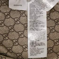 Pre Owned Gucci X Disney Brown GG Donald Duck 'Flash' Print Silk Bowling Shirt XS