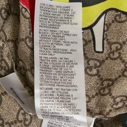 Pre Owned Gucci X Disney Brown GG Donald Duck 'Flash' Print Silk Bowling Shirt XS