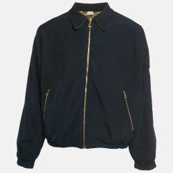 Pre Owned Gucci Brown GG Canvas and Polyester Reversible Jacket M