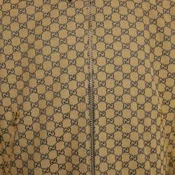 Pre Owned Gucci Brown GG Canvas and Polyester Reversible Jacket M