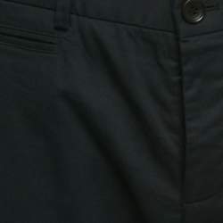 Pre Owned Gucci Navy Blue Cotton Formal Trousers  L