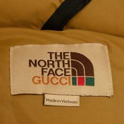 Pre Owned Gucci X The North Face Brown Brown Printed Down Skii Jacket M