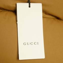 Pre Owned Gucci X The North Face Brown Brown Printed Down Skii Jacket M
