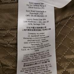 Pre Owned Gucci Brown GG Jacquard Canvas and Leather Jacket L