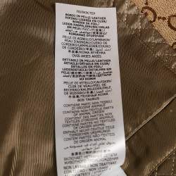 Pre Owned Gucci Brown GG Jacquard Canvas and Leather Jacket L