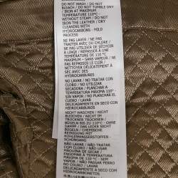 Pre Owned Gucci Brown GG Jacquard Canvas and Leather Jacket L
