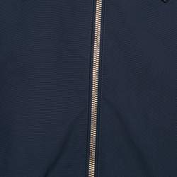 Pre Owned Gucci Blue/Beige SS Canvas and Synthetic Reversible Jacket S