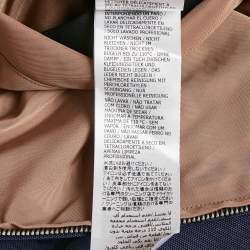Pre Owned Gucci Blue/Beige Jumbo GG Nylon Reversible Jacket S