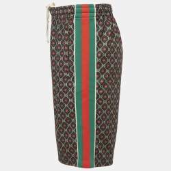 Pre Owned Gucci Black GG and Star Print Cotton Web Trim Shorts XL