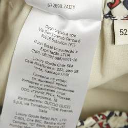 Pre Owned Gucci White GG Print Cotton Shorts XL