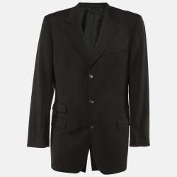 Pre Owned Gucci Black Wool Single Breasted Blazer XXXL