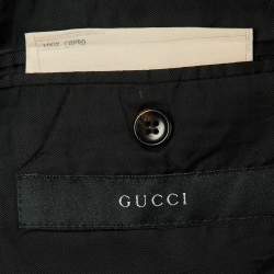 Pre Owned Gucci Black Wool Single Breasted Blazer XXXL