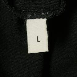 Pre Owned Gucci Black Vintage Print Cotton T-Shirt L