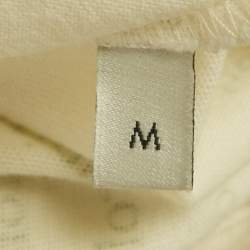 Pre Owned Gucci Cream Printed Jersey T-Shirt M