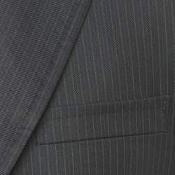 Pre Owned Gucci Navy Blue Striped Wool Blend Blazer & Pants Set L