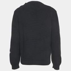 Pre Owned سترة غوتشي بحياكة شعار كحلي XXL