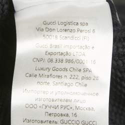 Pre Owned سترة غوتشي بحياكة شعار كحلي XXL