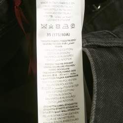 مملوكة مسبقًا Gucci Black Denim Straight Leg Jeans L/Waist 35"