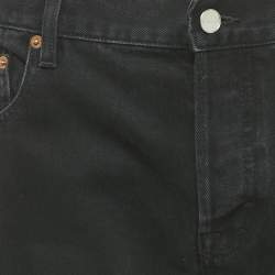 مملوكة مسبقًا Gucci Black Denim Straight Leg Jeans L/Waist 35"