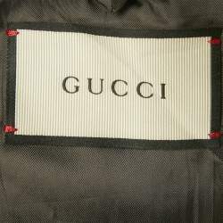 مملوكة مسبقًا سترة غوتشي رمادي صوف بقصة عادية مقاس كبير (لارج)