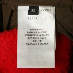 مملوكة مسبقًا معطف غوتشي صوف محكم نسيج أحمر مقاس كبير جدا (إكسترا لارج)