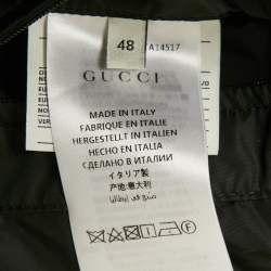 مملوكة مسبقًا سترة غوتشي جاكار نايلون أسود لأسفل مقاس متوسط (ميديوم)