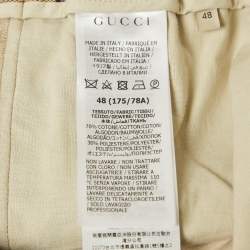مملوكة مسبقًا Gucci Beige GG Cotton Jacquard Shorts M