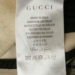 مملوكة مسبقًا Gucci Black GG Logo Side Ribbon Technical Jersey Joggers L