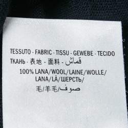 مملوكة مسبقًا كنزة غوتشي صوف محبوك بزخرفة نحل كحلي مقاس كبير (لارج)