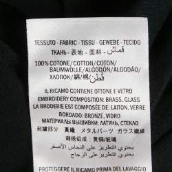 Pre Owned تي شيرت غوتشي جيرسي مزخرف بطبعة نمر باللون الأسود مقاس متوسط