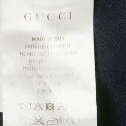 مملوكة مسبقًا Gucci Equestrian Blue Cotton Patch Detail Polo T-Shirt L