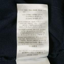 مملوكة مسبقًا Gucci Equestrian Blue Cotton Patch Detail Polo T-Shirt L