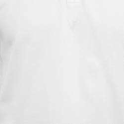 مملوكة مسبقًا تي شيرت بوليو غوتشي أبيض بك أكمام طويلة مقاس متوسط (ميديم)