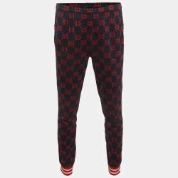 مملوكة مسبقًا بنطلون رياضي قطن جيرسي غوتشي أزرق GG مقاس كبير