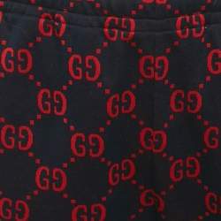 مملوكة مسبقًا بنطلون رياضي قطن جيرسي غوتشي أزرق GG مقاس كبير