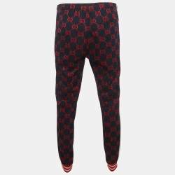 مملوكة مسبقًا بنطلون رياضي قطن جيرسي غوتشي أزرق GG مقاس كبير