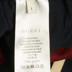 مملوكة مسبقًا بنطلون رياضي قطن جيرسي غوتشي أزرق GG مقاس كبير