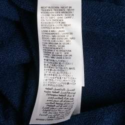 Pre Owned سويتر غوتشي قطن مطرز أزرق رقبة دائرية مقاس كبير - لارج