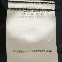 Pre Owned قميص غوتشي ضيق قطن أزرق مقاس كبير جدًا