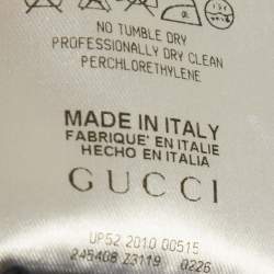 Pre Owned قميص غوتشي ضيق قطن أزرق مقاس كبير جدًا