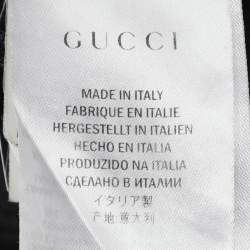 مملوكة مسبقًا بنطلون جينز قماش مطاطي عصري غووتشي أسود مقاس صغير