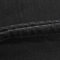 مملوكة مسبقًا بنطلون جينز قماش مطاطي عصري غووتشي أسود مقاس صغير