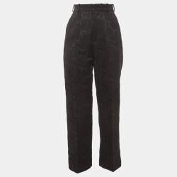 مملوكة مسبقًا Gucci Black GG Jumbo Canvas Trousers M