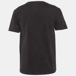 Pre Owned تي شيرت غوتشي دابر دان ترتر جيرسي طباعة شعار بني مقاس صغير جداً