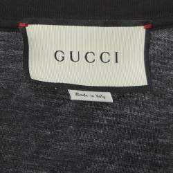 مملوكة مسبقًا Gucci Black Logo Print Jersey T-Shirt M