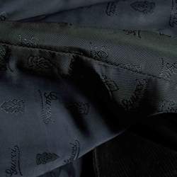 مملوكة مسبقًا Gucci Black Corduroy Logo Pocket One Buttoned Blazer L