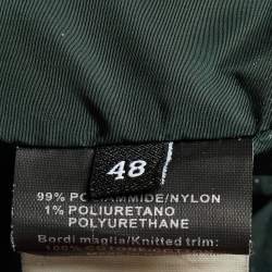 مملوكة مسبقًا Gucci Green Nylon Zip Up Bomber Jacket M 